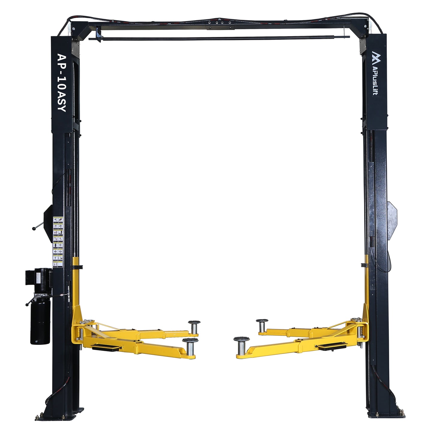 APlusLift 10,000LB 2-Post Overhead Asymmetric Single Release Car Lift with 3 Year Warranty - HW-10ASY