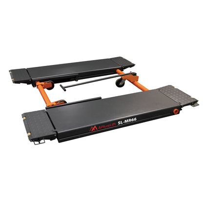 APlusLift 6600LB Mid-Rise Scissor Lift with Electric Release SL-MR66 - Side View